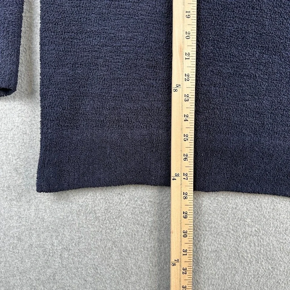 Kashwere Quarter Zip Pullover Mens XL Navy‎ Blue Microfiber Fleece Soft Solid